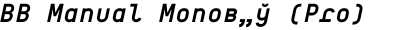 BB Manual Monoв„ў (Pro) Text Semi Bold Italic